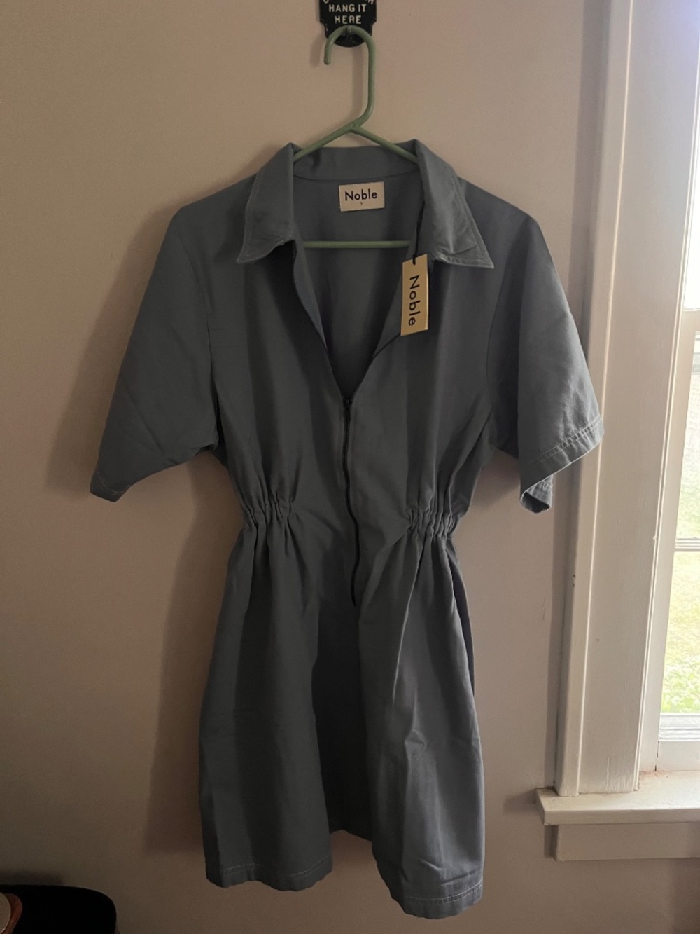 Noble Utility Dress in Pebble Blue - Picture 6 of 7